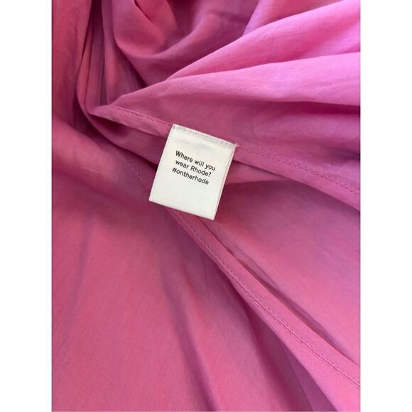 NWOT Rhode Rosie puff sleeve wrap dress, prism pink, $375 - Picture 5 of 9